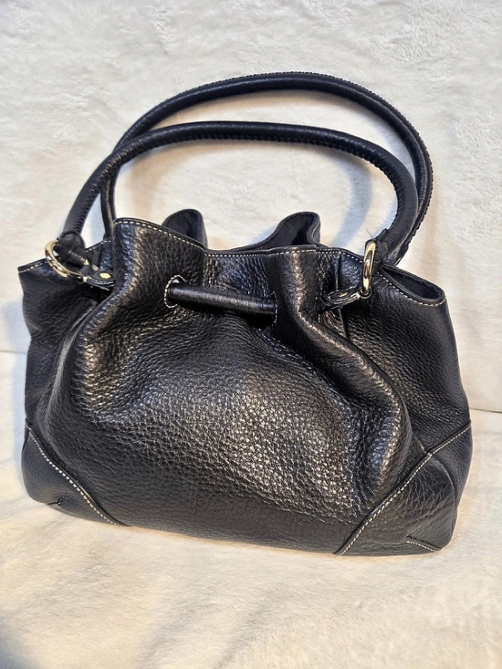 Talbots Black Leather Shoulder Bag